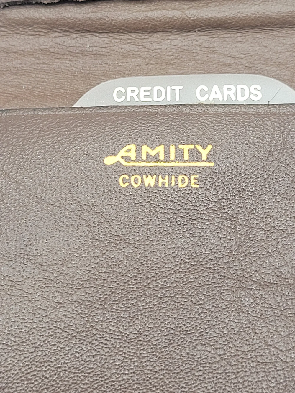 Ami Brown Leather Men's Bifold Card Wallet